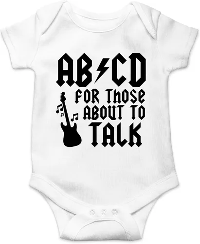 Miniatura 6 de AW Fashions ABCD For Those About To Talk - Body para bebé, divertido y lindo, ropa para recién nacidos, para niños y niñas