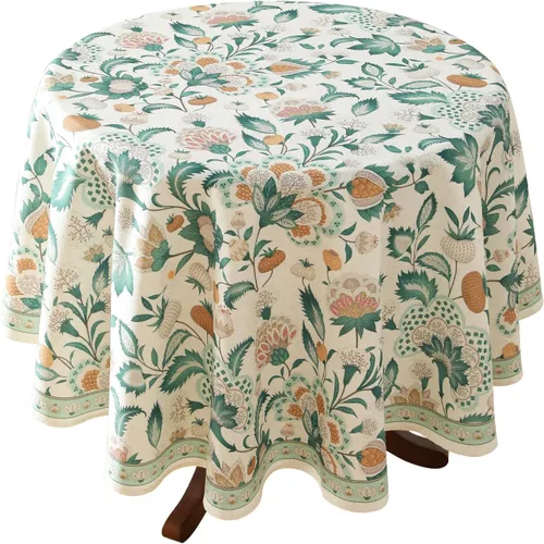 Miniatura 78 de patdrea - Mantel de lino floral, grueso, decorativo y francés para mesas rectangulares o cuadradas, para cocina y comedor, 55 x 79 pulgadas