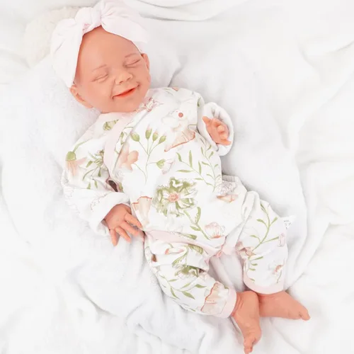 Miniatura 16 de Muñecas de bebé Reborn que se ven reales - 12 pulgadas Cuerpo completo de silicona Niña bebé durmiendo hecha a mano Cara realista Detalles