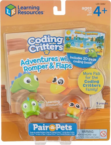 Miniatura 6 de Learning Resources Coding Critters Pair a Pets Bunnies Fluffy & Buffy, juguete de codificación temprana sin pantalla para niños, juguete interactivo