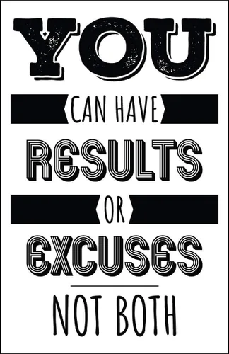 Miniatura 5 de Damdekoli Póster de Results Or Excuses - Arte de pared motivacional - Estampado de ajetreo (lienzo - 32 x 48 pulgadas)