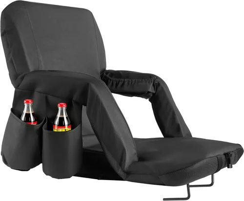 Miniatura 9 de VEVOR Stadium Seat, 6 Adjustable Angle Wide Bleacher Chair, 2.9'' Cushion Padded Stadium Seat with Armrest and Back Support, Stadiums Chair with