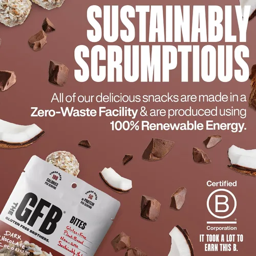 Miniatura 5 de The GFB Bocados de proteína de chocolate negro y coco - Sin gluten, a base de plantas, sin OMG, hechos de manera sostenible – Ridículamente