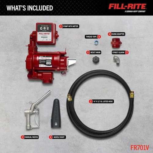 Miniatura 3 de Fill-Rite FR701V Bombas de transferencia de alta resistencia, 20 GPM, 115 VAC