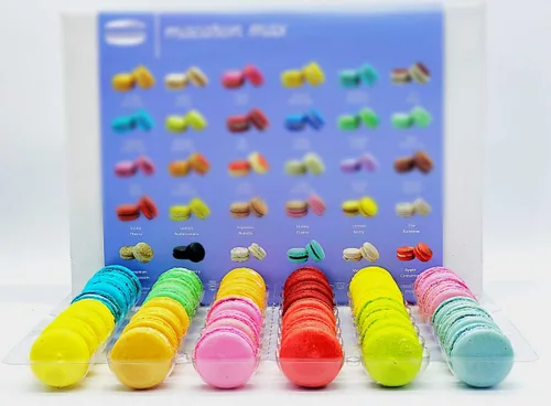 Miniatura 4 de 12 sombras de Macs Volumen #1 Color afrutado Macarons franceses sin gluten, 48 macarons surtidos
