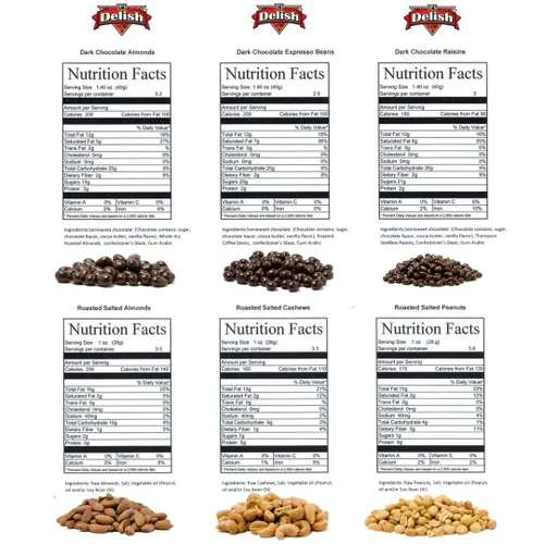 Miniatura 2 de It's Delish - Bandeja de regalo grande de chocolate gourmet y nueces saladas, 6 puntos, caja de regalo para fiestas, eventos, día del padre, día
