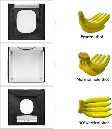 Miniatura 4 de Finnhomy Kit de iluminación profesional portátil para estudio fotográfico, luz fotográfica, tienda de campaña fotográfica, caja de iluminación, cubo
