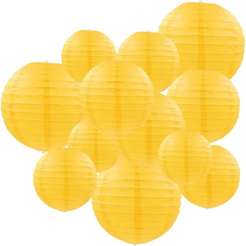 Miniatura 15 de 10 linternas de papel blanco para decoración de fiesta, 16 pulgadas, grandes, de papel redondo chino, para colgar, linternas gigantes