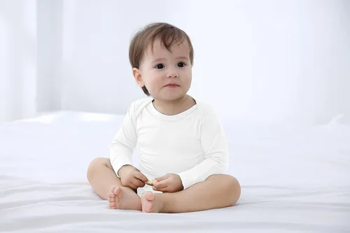 Miniatura 6 de GUISBY Body unisex de rayón de bambú a presión para bebé, manga larga con puños y mitones