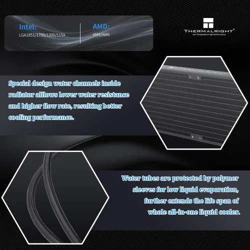 Miniatura 3 de THERMALRIGHT Aqua Elite 360 V3 Aio enfriador de agua, radiador de refrigeración líquida 360, ventilador de refrigeración ARGB PWM para Intel