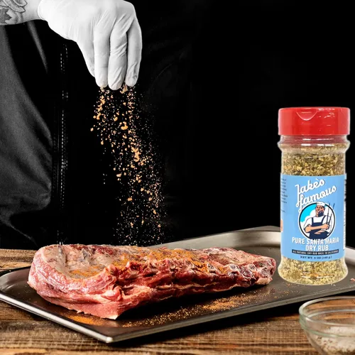 Miniatura 8 de Jake's Famous Pure Santa María - Condimento seco para carne de res de tres puntas, hamburguesas de carne de cerdo y pollo, 5.0 onzas