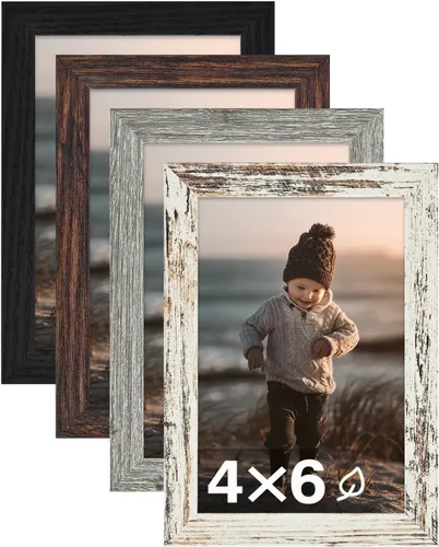Miniatura 74 de KINLINK Marco de Fotos A3 Negro Juego de 4, Marcos de Fotos de Madera con Paspartú A4 con Plexiglás para A4 con Paspartú o A3 sin Paspartú