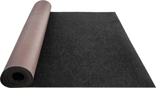 Miniatura 8 de Happybuy 6 pies x 13 pies Alfombra marina negra para barcos impermeable - Alfombra enrollable de 0.18" de espesor para interior y exterior