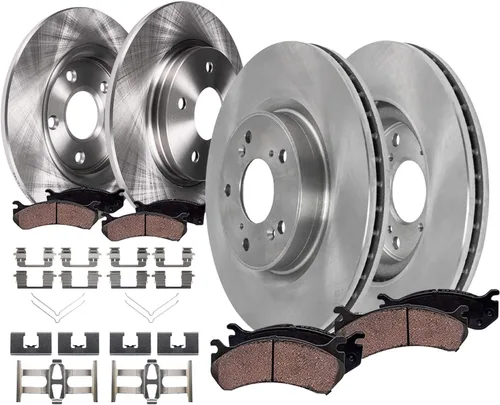 Miniatura 24 de Detroit Axle - Kit de frenos para Volkswagen Beetle Golf City Jetta Frenos de Disco Rotores Pastillas de Freno de Cerámica Reemplazo : Rotores
