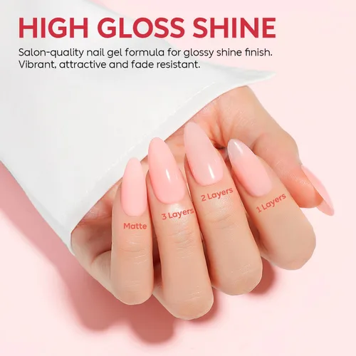 Miniatura 5 de AIMEILI Juego de esmaltes de uñas de gel nude – 12 colores sin hema, gelatina neutra, rosa, blanco lechoso, efecto transparente, manicura