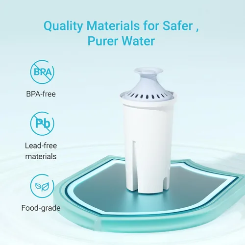 Miniatura 9 de AQUA CREST Filtro de agua alcalina, diseñado para jarras y dispensadores Brita®, para uso diario, UltraMax, Metro+, XL y más, certificado NSF, 2