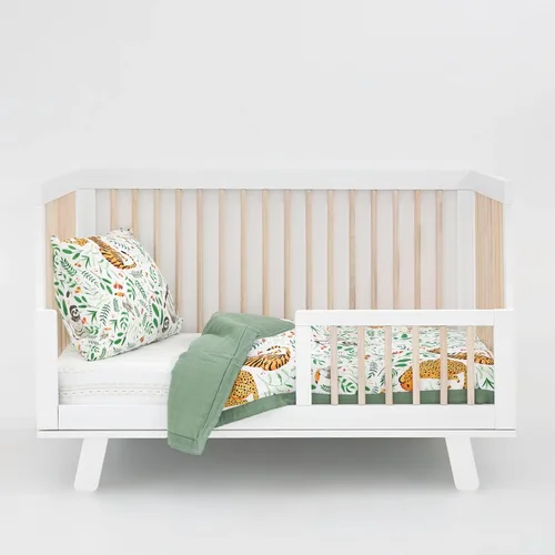 Miniatura 8 de Little Unicorn Juego de ropa de cama de 3 piezas para niños pequeños, incluye edredón, sábana para cuna y funda de almohada, tela de muselina suave