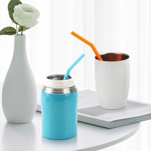 Miniatura 4 de Pajitas de silicona reutilizables para niños pequeños y niños – 24 popotes flexibles de bebida corta de 6.7 pulgadas para vasos Yeti/Rtic/Ozark de 6