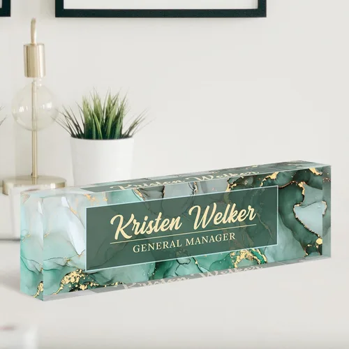 Miniatura 2 de Placa de identificación para escritorio, placa de nombre de acrílico personalizada para escritorio, regalos de agradecimiento para empleados
