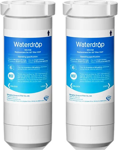 Miniatura 11 de Waterdrop XWF Reemplazo para refrigerador GE® XWF, filtro de agua GE® XWF, WR17X30702, 4 filtros (No XWFE®, sin chip)