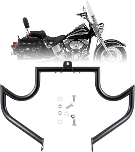 Miniatura 7 de Kinglemc, protector para motor, barra de choque Highway Freeway para Harley Davidson Softail FL Deluxe Fat Boy Slim Heritage Springer Classic Cross