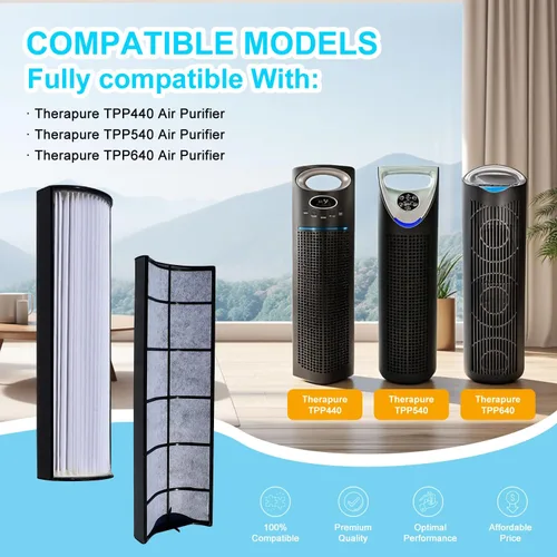 Miniatura 8 de TPP440F Filtros HEPA de repuesto para terapia TPP440F se adapta a los purificadores de aire Envion TPP440 TPP540 TPP640, 2