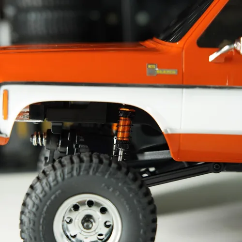 Miniatura 6 de INJORA Amortiguador de aceite de amortiguador de choque tele roscado de aluminio de 1.772 in para 1/24 RC Crawler FMS FCX24 Actualización (Oro)
