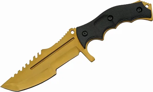 Miniatura 2 de SZCO Full Tang - Cuchillo de caza de 8.5 pulgadas, cuchillo de campamento con mango ABS, hoja y funda de acero inoxidable, cuchillo de bolsillo