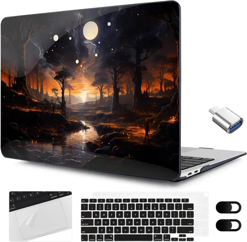 Miniatura 20 de MEEgoodo para MacBook Air de 13.3 pulgadas, funda 2021 2020 2019 2018 A2337 M1 A2179 A1932, carcasa transparente para MacBook Air M1, carcasa dura