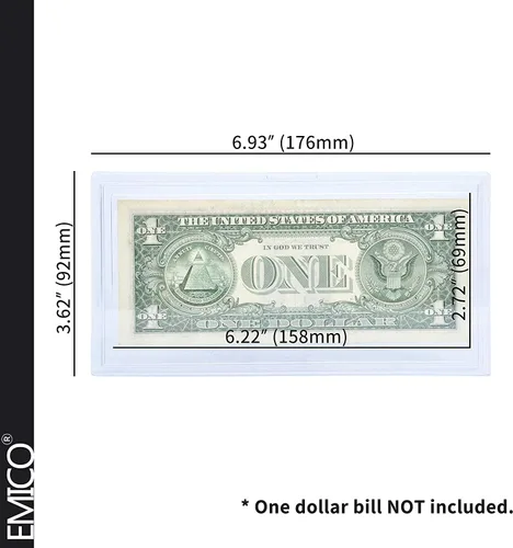 Miniatura 2 de PayandPack EMICO - Marco de lujo para papel fotográfico de moneda sólida para billetes regulares