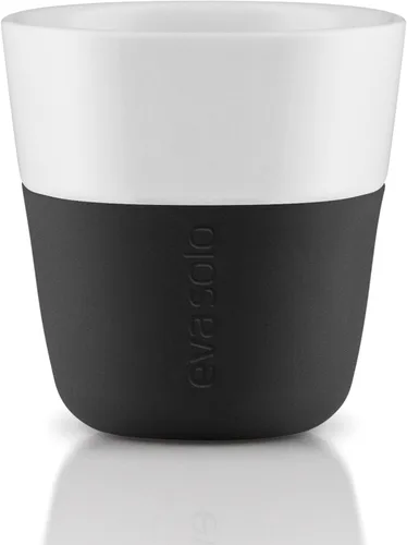 Miniatura 2 de Eva Solo 2 Tazas Tumbler de Espresso Tazas de Café Tumbler de Porcelana de 3 oz con Agarre Recubierto de Silicona Diseño Danés, Funcionalidad