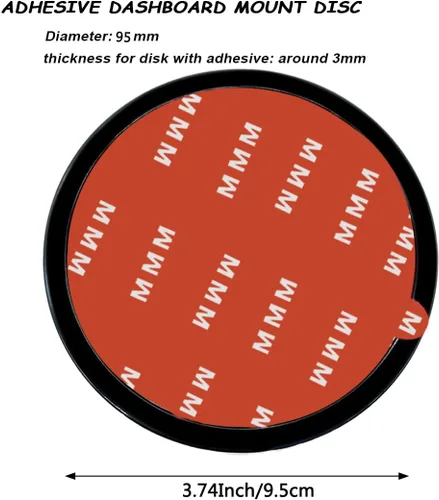 Miniatura 2 de Paquete de 2 discos de montaje para tablero de instrumentos de automóvil de 3.740 in para soporte de teléfono con ventosa, almohadilla adhesiva