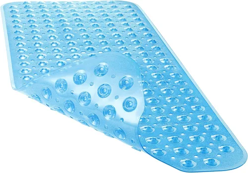 Miniatura 14 de YINENN Tapete de ducha para bañera de 40 x 16 pulgadas, antideslizante y extragrande, tapete para bañera con ventosas, lavable a máquina