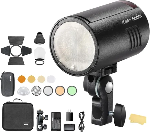 Godox AD100 Pro con kit AKR1 para fotografía AD100pro luz estroboscópica portátil 100 W 2600 mAh 2.4 G Willess X System 1/8000 HSS 0.01-1.5s