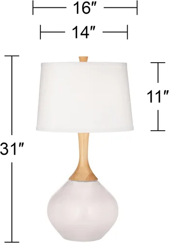 Miniatura 3 de Color + Plus Wexler 31" White Shade Mellow Coral Pink Table Lamp