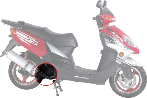 Miniatura 3 de Minho Soporte de silenciador de escape para motocicleta, compatible con ciclomotores y scooters chinos GY6 Jonway de 125 cc y 150 cc 150 tubos