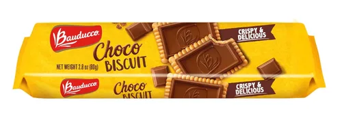 Miniatura 8 de Bauducco Galletas Choco Biscuit – Galletas crujientes cubiertas de chocolate, envueltas individualmente para aperitivos, postres y loncheras, 15.2