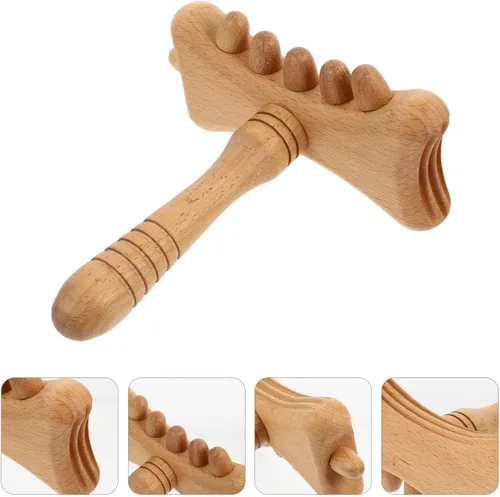 Miniatura 7 de Beech Guasha Stick for Body Scraping Massage Portable Multi-Functional Massager for Shoulder Neck Back Relief Enhances and Skin Absorption for Adults
