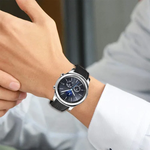 Miniatura 4 de Correas de reloj de 0.866 in de piel auténtica compatibles con Samsung Galaxy Watch 3 1.772 in/Galaxy Watch 1.811 in/Gear S3 Frontier/Classic