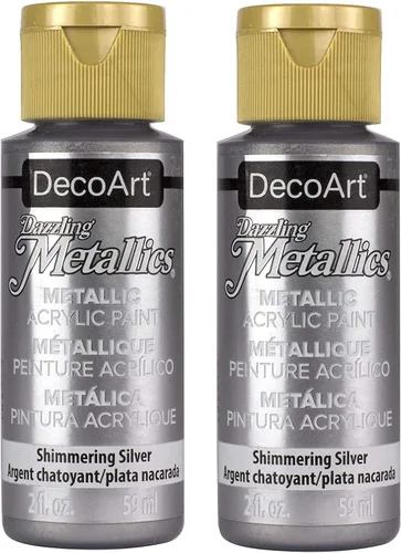 Miniatura 8 de DecoArt Dazzling Metallics - Pintura acrílica verde cristal de 2 onzas