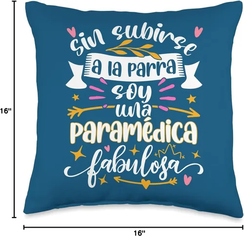 Miniatura 4 de Regalo Original Para Paramédica Paramedico Regalos Paramédica Fabulosa Divertido Mujer Enfermera de Ambulancia - Almohada (16 x 16 pulgadas)