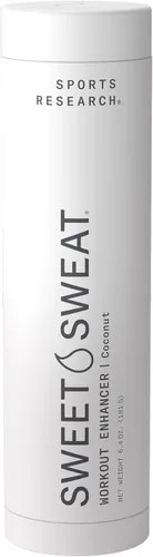 Miniatura 2 de Sports Research® Paquete de reductor de cintura Sweet Sweat (negro/rosa, pequeño) y gel para entrenamiento (aroma a coco)