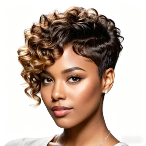 Miniatura 14 de Pelucas Honey Blonde sin pegamento para usar y quitar, pelucas de cabello humano cortas con corte Pixie para mujeres, peluca de cabello humano corta
