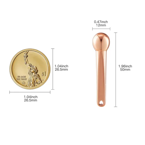 Miniatura 4 de Lisapack Paquete de 4 aplicadores de crema de ojos de metal, suero de ojos, masajeador de bolas para reducir el desinflador, masaje