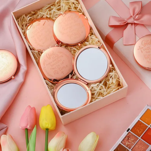 Miniatura 4 de Huwena 12 piezas de espejo cristiano para mujeres, versículo bíblico a granel, espejo de bolsillo compacto plegable, regalo religioso inspirador