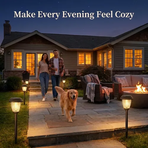 Miniatura 4 de XMCOSY+ Luces solares de camino para exteriores, luces solares de vidrio blanco cálido de 10/25 lm para patio y pasarela, iluminación de paisaje