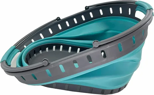 Miniatura 3 de SAMMART Cesta plegable de plástico para la ropa sucia de 25 litros (6.6 galones), contenedor de almacenamiento plegable y organizador, cesta