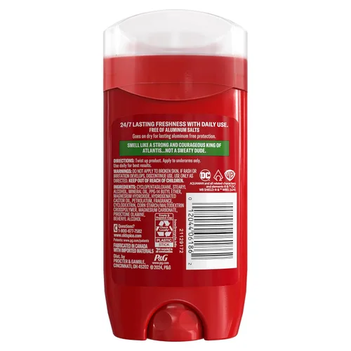 Miniatura 8 de Old Spice Desodorante sin aluminio para hombres, frescura 24/7, protección de larga duración, huele a héroe, Aquaman, aroma fresco de océano