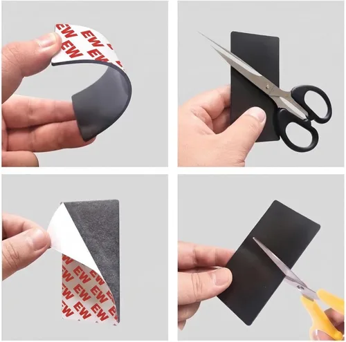 Miniatura 3 de Cinta magnética de 1 x 3 pulgadas, tiras magnéticas con respaldo adhesivo fuerte, cinta magnética adhesiva flexible para bricolaje, manualidades
