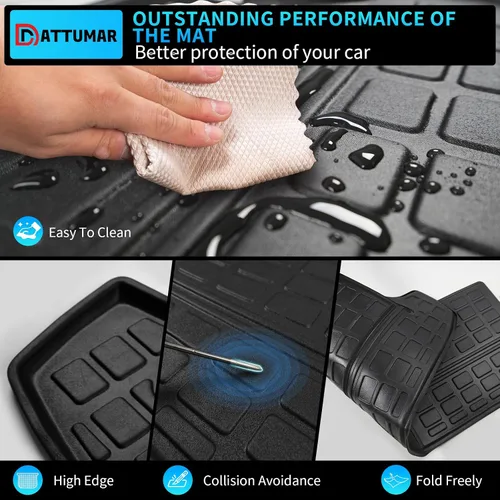 Miniatura 8 de Tapete de carga compatible con Toyota 4 Runner 2010-2024 de 7 asientos, tapete de carga para maletero, protector de asiento trasero de TPE 2023